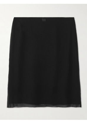 TOTEME - Silk-chiffon Skirt - Black - DK32,DK34,DK36,DK38,DK40,DK42