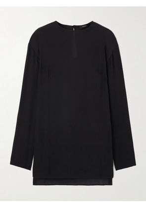 WARDROBE.NYC - Silk-georgette Blouse - Black - x small,small,medium,large,x large