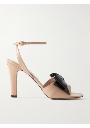Valentino Garavani - Bowow 95 Bow-detailed Leather Sandals - Neutrals - IT35,IT35.5,IT36,IT36.5,IT37,IT37.5,IT38,IT38.5,IT39,IT39.5,IT40,IT40.5,IT41,IT41.5,IT42
