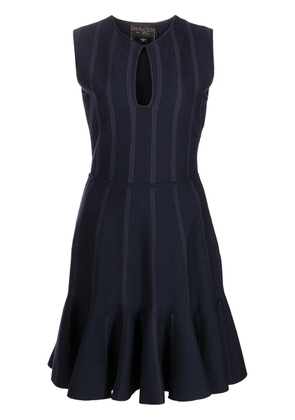 Giambattista Valli vertical stripe flared dress - Blue