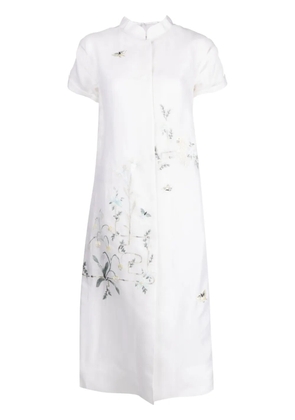 SHIATZY CHEN Renascent Collection floral-print coat - White