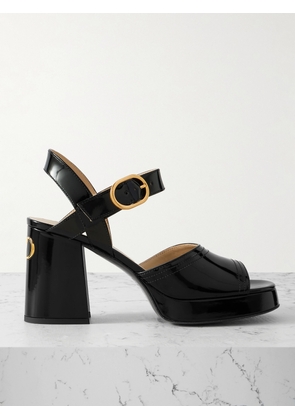 Valentino Garavani - Fawcette Patent-leather Platform Sandals - Black - IT35,IT35.5,IT36,IT36.5,IT37,IT37.5,IT38,IT38.5,IT39,IT39.5,IT40,IT40.5,IT41,IT41.5,IT42