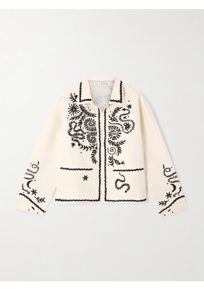 ALIX OF BOHEMIA - Francis Embroidered Silk Jacket - Off-white - x small,small,medium,large