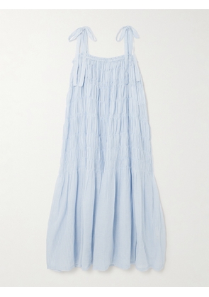 ALIX OF BOHEMIA - Emrys Tiered Striped Cotton Dress - Blue - x small,small,medium,large,x large