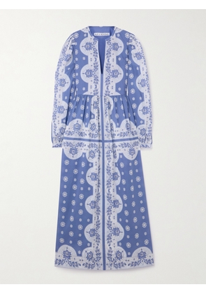 ALIX OF BOHEMIA - Winifred Printed Cotton-voile Midi Dress - Blue - x small,small,medium,large,x large