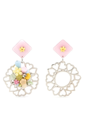 Amir Slama Bijoux floral-appliqué drop earrings - Silver