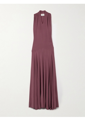 TOVE - Vina Gathered Stretch-jersey Maxi Dress - Purple - FR 34,FR 36,FR 38,FR 40,FR 42