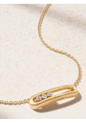 Messika - Move Classique Ciselé 18-karat Gold Diamond Necklace - One size