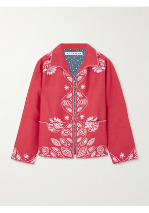 ALIX OF BOHEMIA - Francis Poppy Embroidered Cotton Jacket - x small,small,medium,large