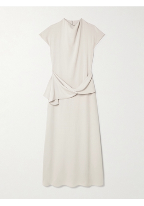 TOVE - Clem Draped Crepe Maxi Dress - Gray - FR 34,FR 36,FR 38,FR 40,FR 42