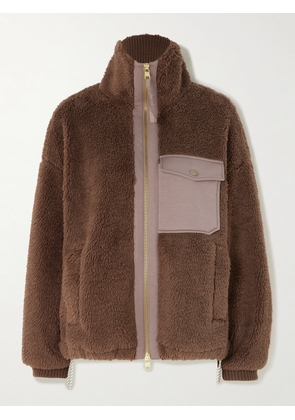 Varley - Lowell Doublesoft®-trimmed Fleece Jacket - Brown - xx small,x small,small,medium,large,x large