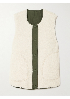 Varley - Audrea Reversible Fleece And Quilted Shell Vest - Green - xx small,x small,small,medium,large,x large