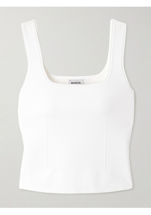 SIMKHAI - Ramaina Stretch-knit Tank - Ivory - x small,small,medium,large,x large