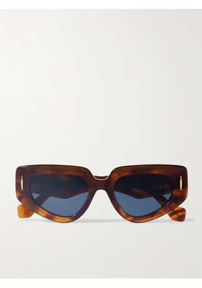 Loewe - Anagram Cat-eye Tortoiseshell Acetate Sunglasses - Brown - One size