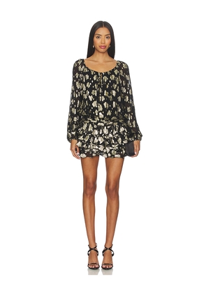 Amanda Uprichard Dallas Romper in Black. Size L. Also in M, S, XL, XS.