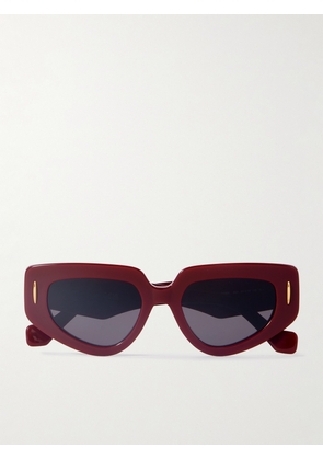 Loewe - Anagram Cat-eye Acetate Sunglasses - Red - One size