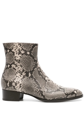 Scarosso Warren python-print Chelsea boots - Neutrals