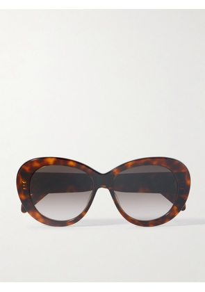 CELINE Eyewear - Triomphe Round-frame Tortoiseshell Acetate Sunglasses - Brown - One size