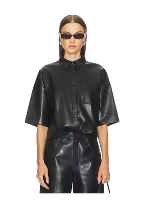 Citizens of Humanity Frances Cropped Cape Button Up in Black. Size L. Also in M, S, XL, XS.