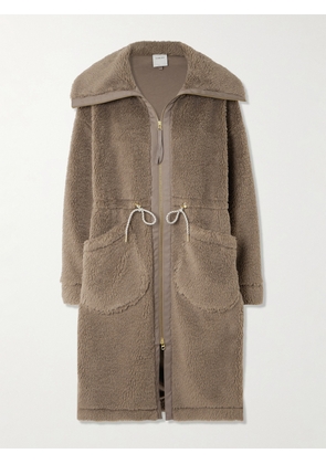 Varley - Logan Oversized Fleece Coat - Brown - xx small,x small,small,medium,large,x large