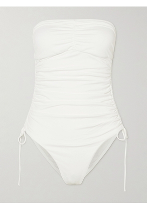 Melissa Odabash - Sydney Strapless Ruched Swimsuit - White - UK 6,UK 8,UK 10,UK 12,UK 14,UK 16