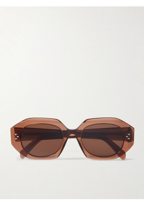 CELINE Eyewear - Hexagon-frame Acetate Sunglasses - Brown - One size