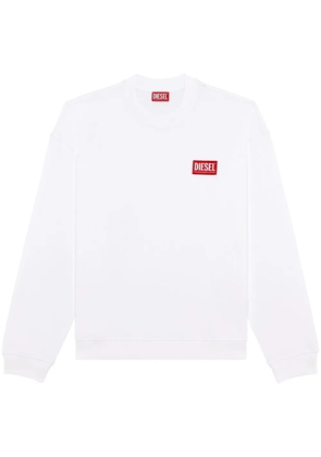 Diesel S-Nlabel-L1 logo-appliqué sweatshirt - White