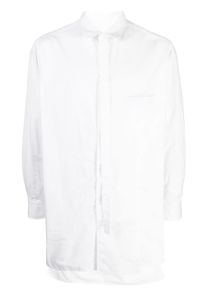 Yohji Yamamoto asymmetric cotton shirt - White
