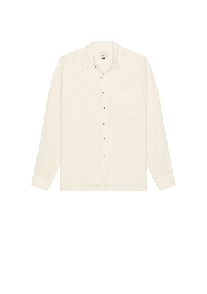 Bather Core Leisure Shirt in Cream. Size M. Also in XL/1X.
