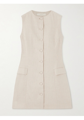 Faithfull - Jane Linen Mini Dress - Ecru - x small,small,medium,large,x large,xx large