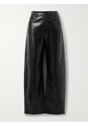 Citizens of Humanity - Ayla Baggy Recycled-leather Wide-leg Pants - Black - 23,24,25,26,27,28,29,30,31,32