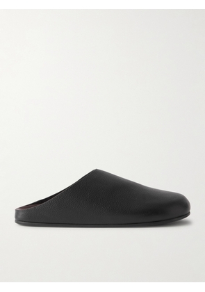 The Row - Hudson Leather Mules - Black - IT35,IT36,IT37,IT37.5,IT38,IT38.5,IT39,IT39.5,IT40,IT40.5,IT41,IT42