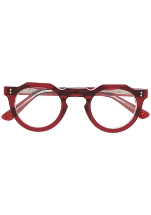Lesca Pica A4 round frame glasses - Red