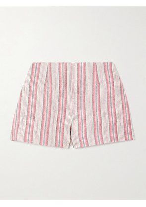 Faithfull - Luda Striped Linen And Cotton-blend Shorts - Pink - x small,small,medium,large,x large,xx large