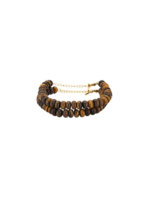 Casa Clara Ash Bracelet Set in Brown.