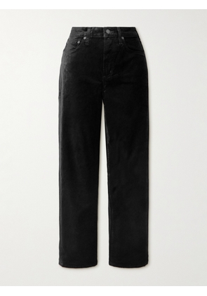 Citizens of Humanity - Delfina Cotton-blend Velvet Straight-leg Pants - Black - 23,24,25,26,27,28,29,30,31,32