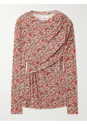 Marant Étoile - Printed Stretch-modal Turtleneck Top - Red - FR 34,FR 36,FR 38,FR 40,FR 42,FR 44