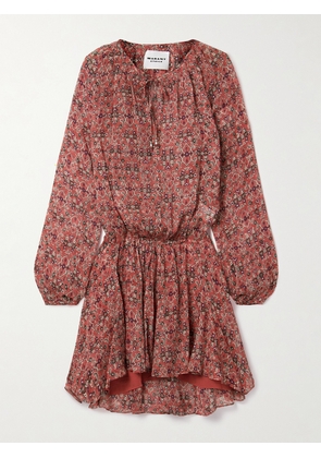 Marant Étoile - Bess Gathered Printed Georgette Mini Dress - FR 34,FR 36,FR 38,FR 40,FR 42,FR 44