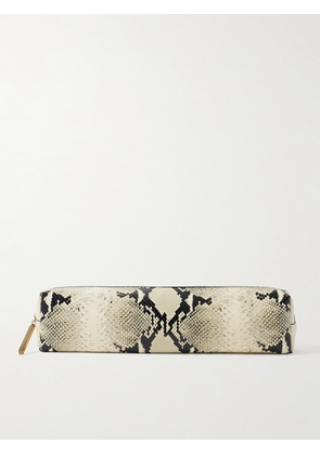 KHAITE - Kye Snake-effect Leather Clutch - Animal print - One size