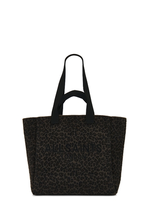ALLSAINTS Izzy Fzzy Tote in Brown.
