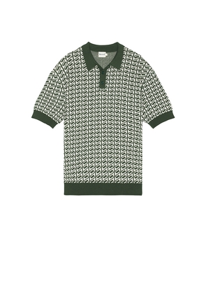 Bound Harris Knit Polo in Green. Size L. Also in M, S, XL/1X.