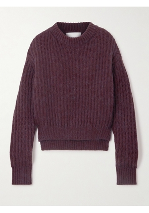 SASUPHI - Ribbed Wool-blend Sweater - Burgundy - IT36,IT38,IT40,IT42,IT44,IT46