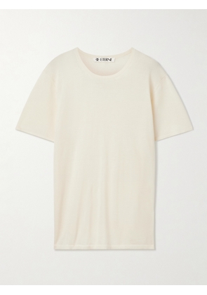ÉTERNE - Boyfriend Cashmere-jersey T-shirt - Off-white - XS/S,M/L,L/XL