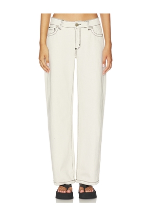 Abrand 99 Baggy Jeans in White. Size 23. Also in 24, 25, 26, 27, 28, 29, 30, 32, 33.