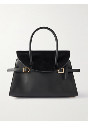 SIMKHAI - River Small Suede-trimmed Leather Tote - Black - One size