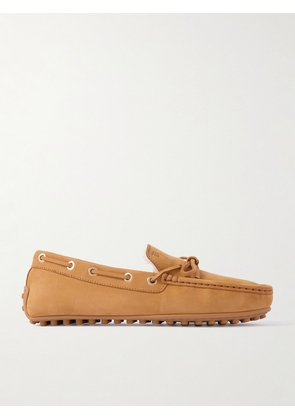 Tod's - Gommino Shearling-trimmed Suede Loafers - Brown - IT35,IT35.5,IT36,IT36.5,IT37,IT37.5,IT38,IT38.5,IT39,IT39.5,IT40,IT40.5,IT41,IT41.5,IT42