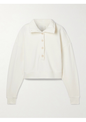 Citizens of Humanity - Mirelle Cropped Cotton-jersey Sweatshirt - Cream - x small,small,medium,large,x large