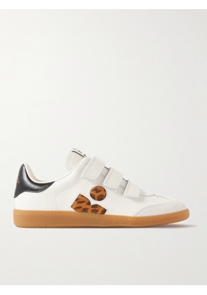 MARANT ÉTOILE - Beth Suede-trimmed Leather Sneakers - Ecru - FR35,FR36,FR37,FR38,FR39,FR40,FR41
