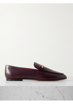 Tod's - Embellished Leather Loafers - Burgundy - IT36,IT36.5,IT37,IT37.5,IT38,IT38.5,IT39,IT39.5,IT40,IT40.5,IT41,IT41.5,IT42
