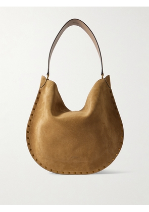 MARANT ÉTOILE - Oskan Studded Suede Tote - Brown - One size
